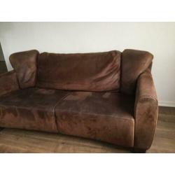 Leder bank 2.5 zits met fortuil