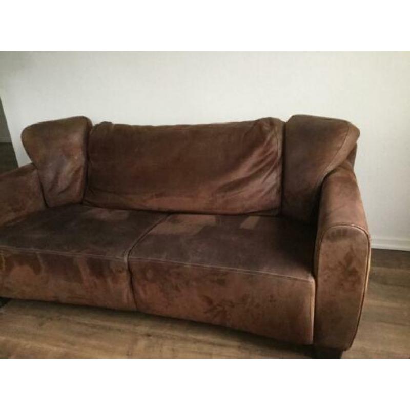 Leder bank 2.5 zits met fortuil