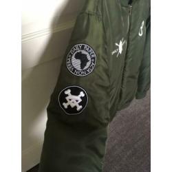 Yellow Claw x Daily Paper Blood for Mercy bomber maat L