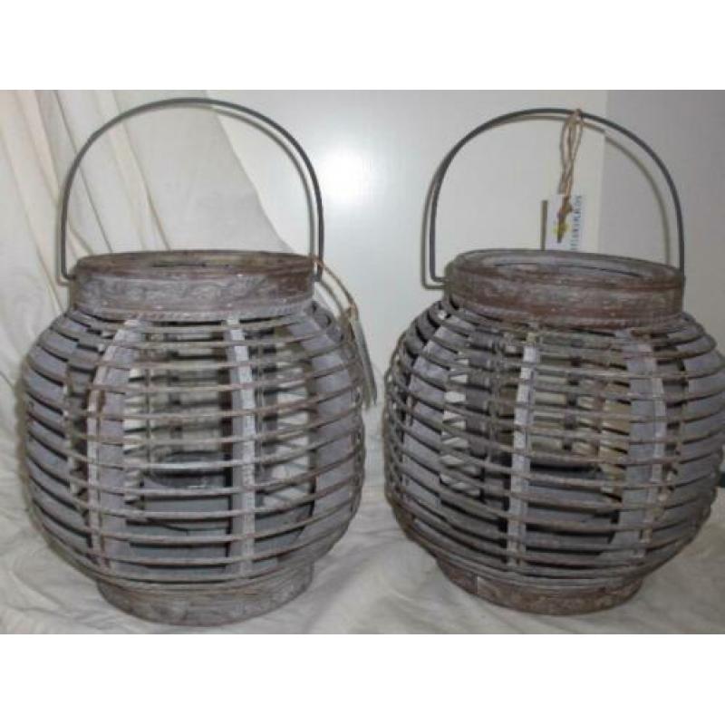 Windlicht Lantaarn groot uitverkoop sfeerlicht BROCANTE