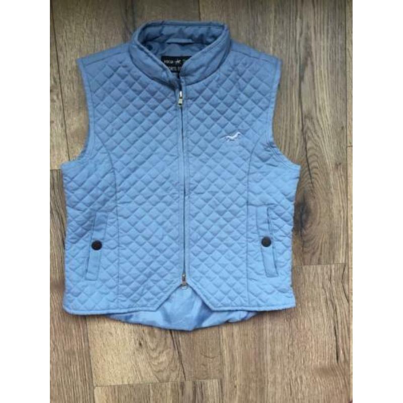 Gilet bodywarmer blauw hkm dressuur maat 176