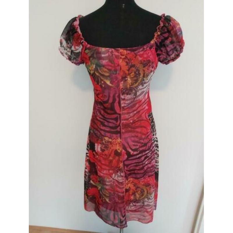 Jurk45 - Super fleurige Geisha jurk maat s (1)