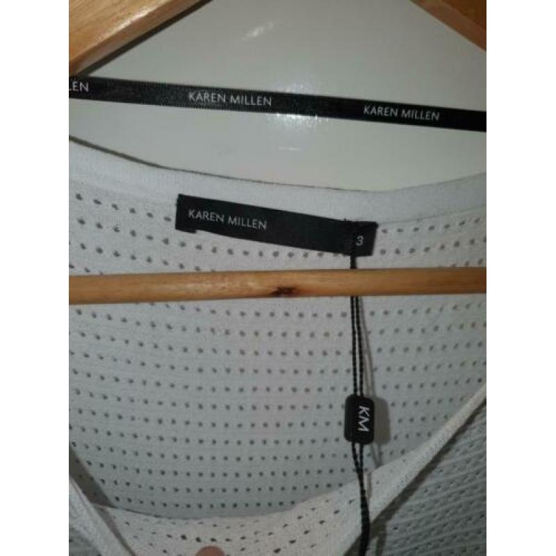 Karen Millen top size 3 (mt 38-40) wit