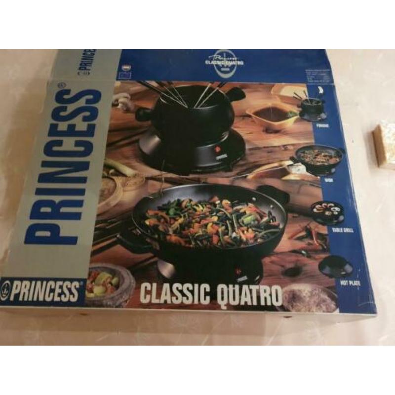 Princess classic quatro nieuw  wok grill fondue warmplaatje