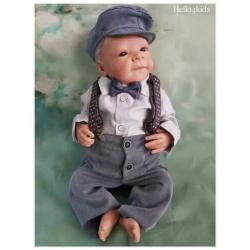 68 grijs baby kostuumpje bruidsjonker pakje doop doopkleding