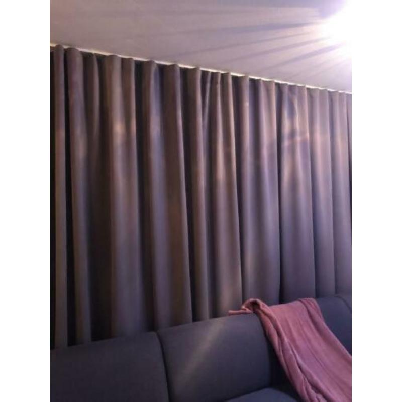 Taupe kleurige wave model verduisterende gordijn!