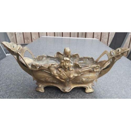 Art Nouveau stijl koperen zware jardiniere