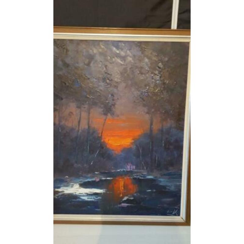 SCHILDERIJ van de bekende Bergense schilder Pieter Dik.