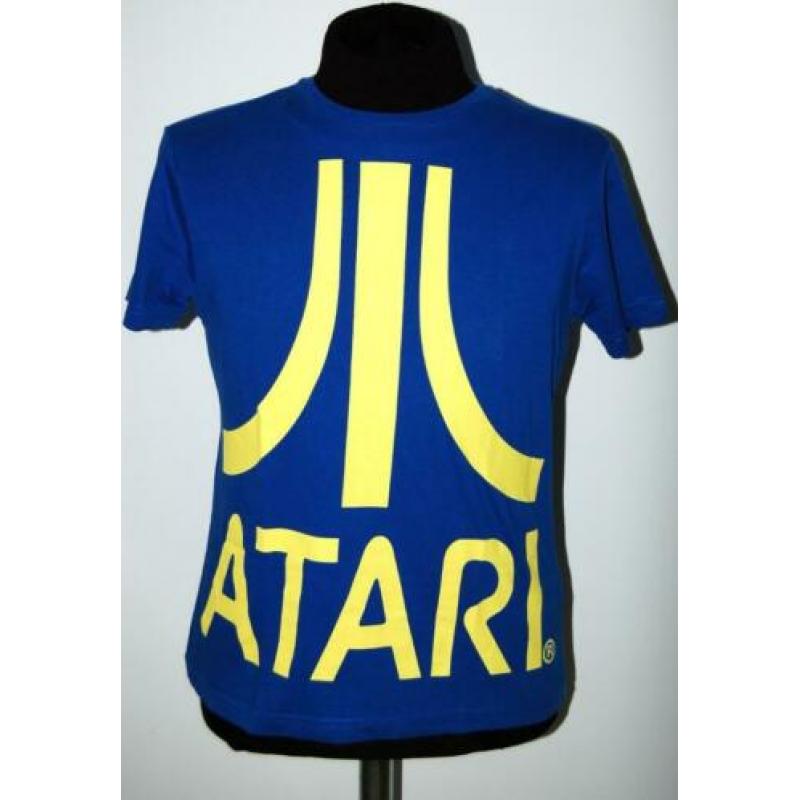 ATARI t-shirt, vintage, retro shirt, blauw - geel, Mt. S
