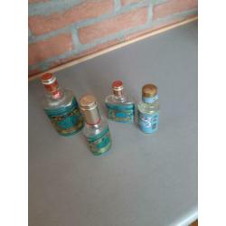 4 reukflesjes eau de cologne