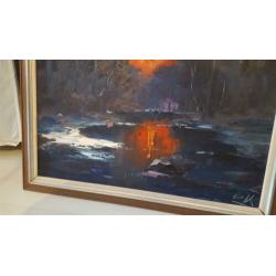 SCHILDERIJ van de bekende Bergense schilder Pieter Dik.