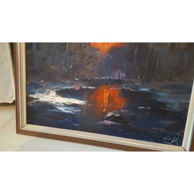 SCHILDERIJ van de bekende Bergense schilder Pieter Dik.