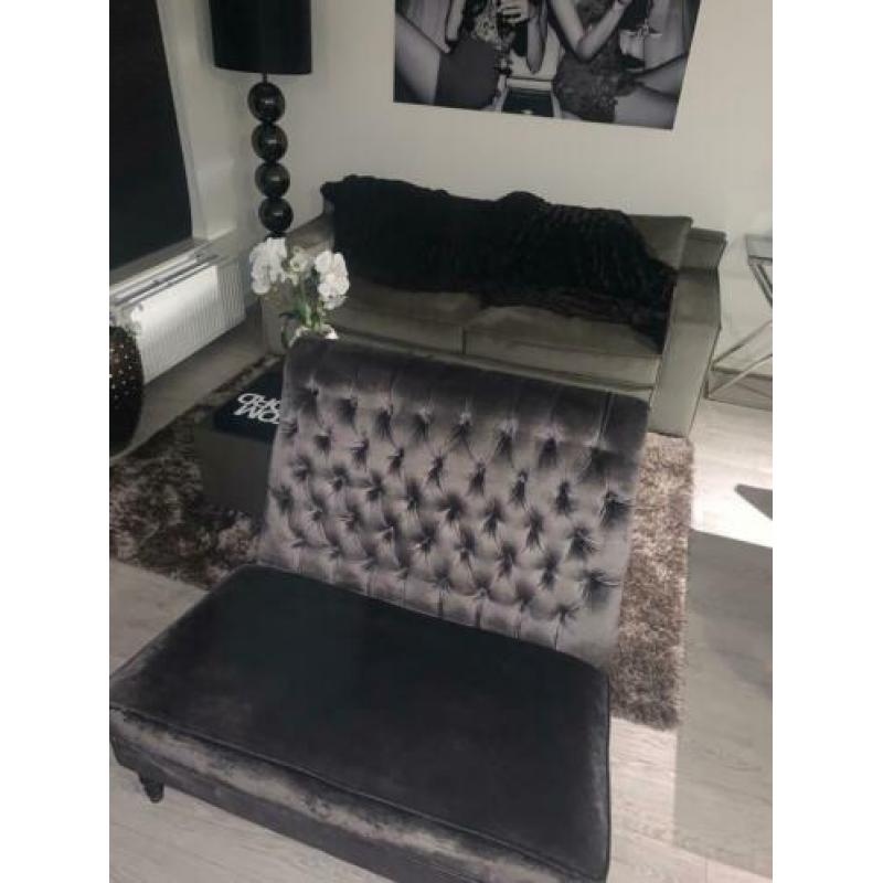 Eric kuster style bankje velvet velours