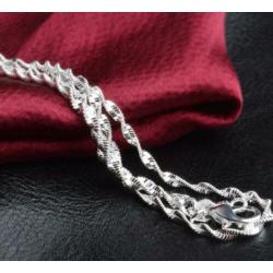 925 Sterling Zilveren Choker Ketting van 55 cm Nieuw