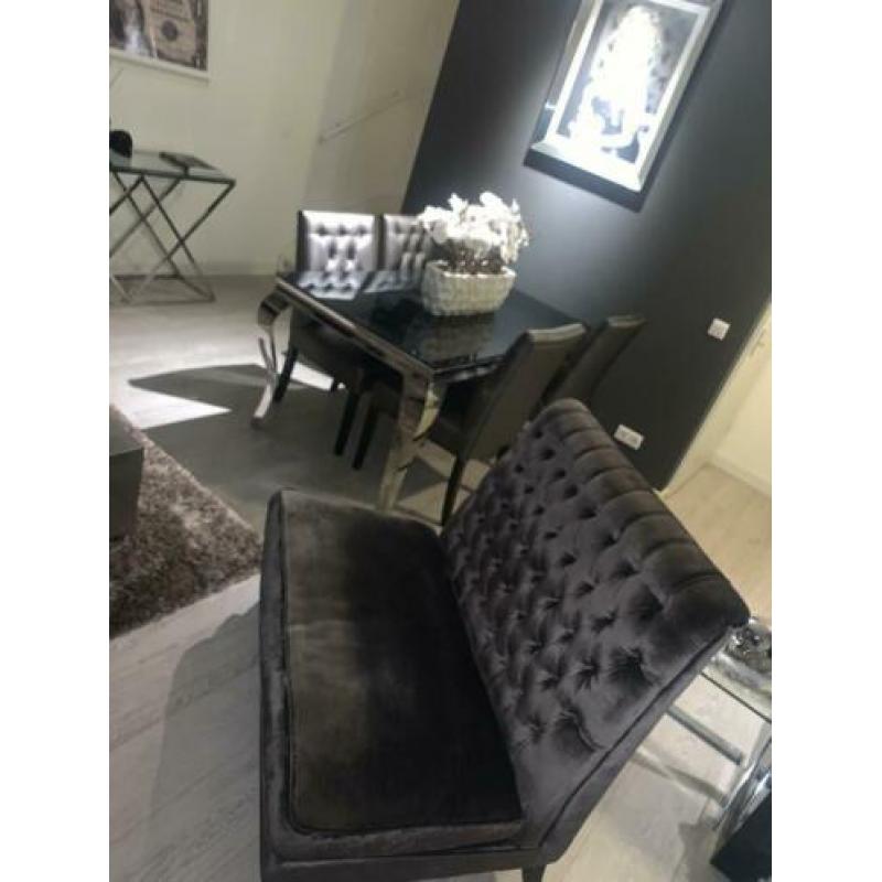 Eric kuster style bankje velvet velours