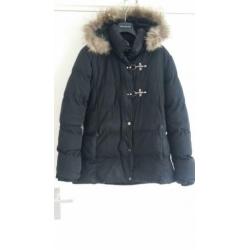 Zwarte adrexx fad dustcoat maat m afneembare cappuchon