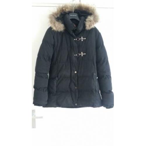 Zwarte adrexx fad dustcoat maat m afneembare cappuchon