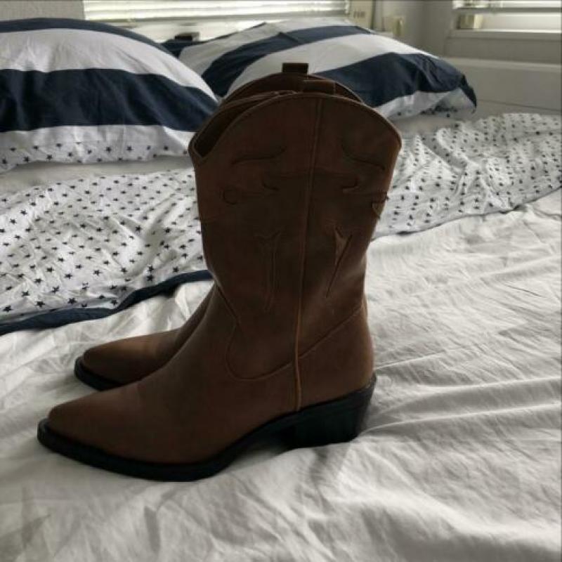 Cowboylaarzen cognac kleur zgan 38
