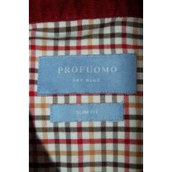 NIEUW PROFUOMO overhemd, geruit shirt, multicolor, Mt. 38