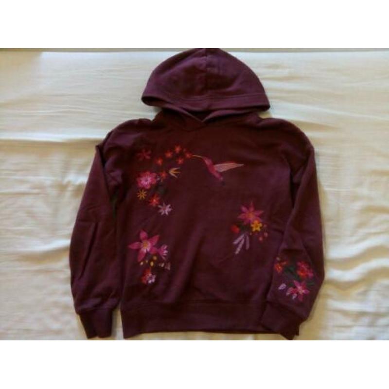 134/140 Trui met geborduurde kolibri en bloemen ed Super moo