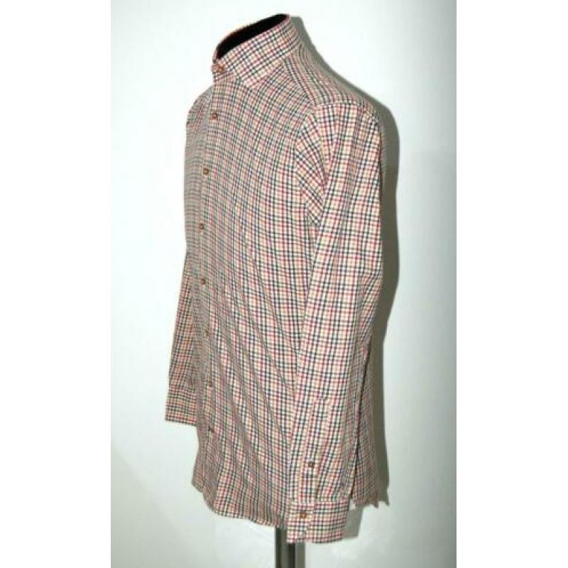 NIEUW PROFUOMO overhemd, geruit shirt, multicolor, Mt. 38