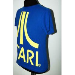 ATARI t-shirt, vintage, retro shirt, blauw - geel, Mt. S