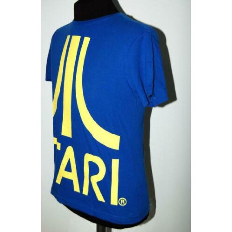 ATARI t-shirt, vintage, retro shirt, blauw - geel, Mt. S