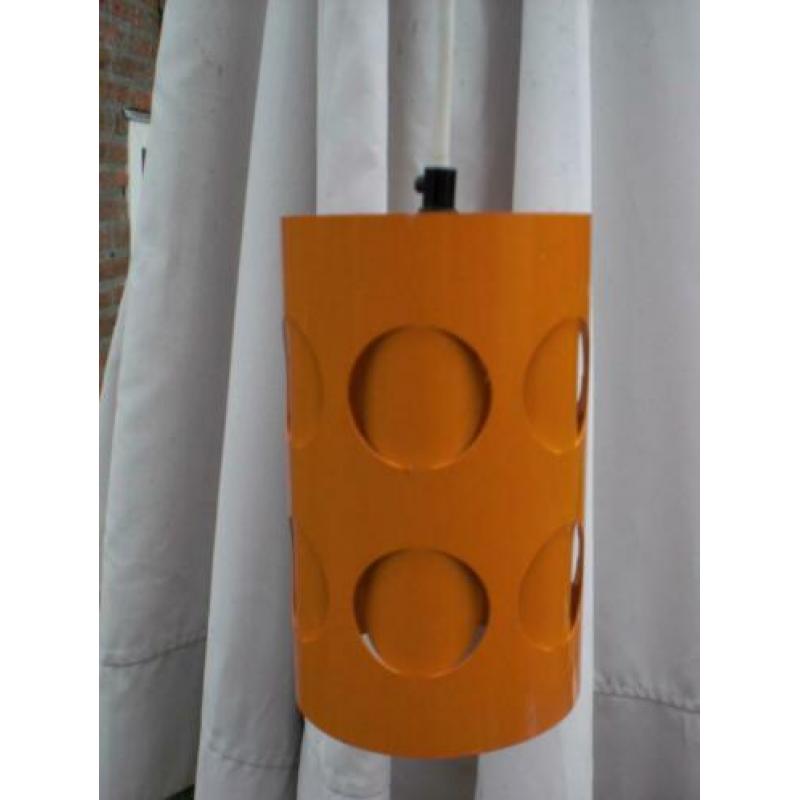 Oranje vintage metaal metalen lamp plafondlamp 20 cm hoog 13