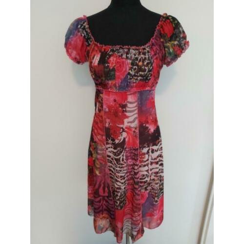 Jurk45 - Super fleurige Geisha jurk maat s (1)