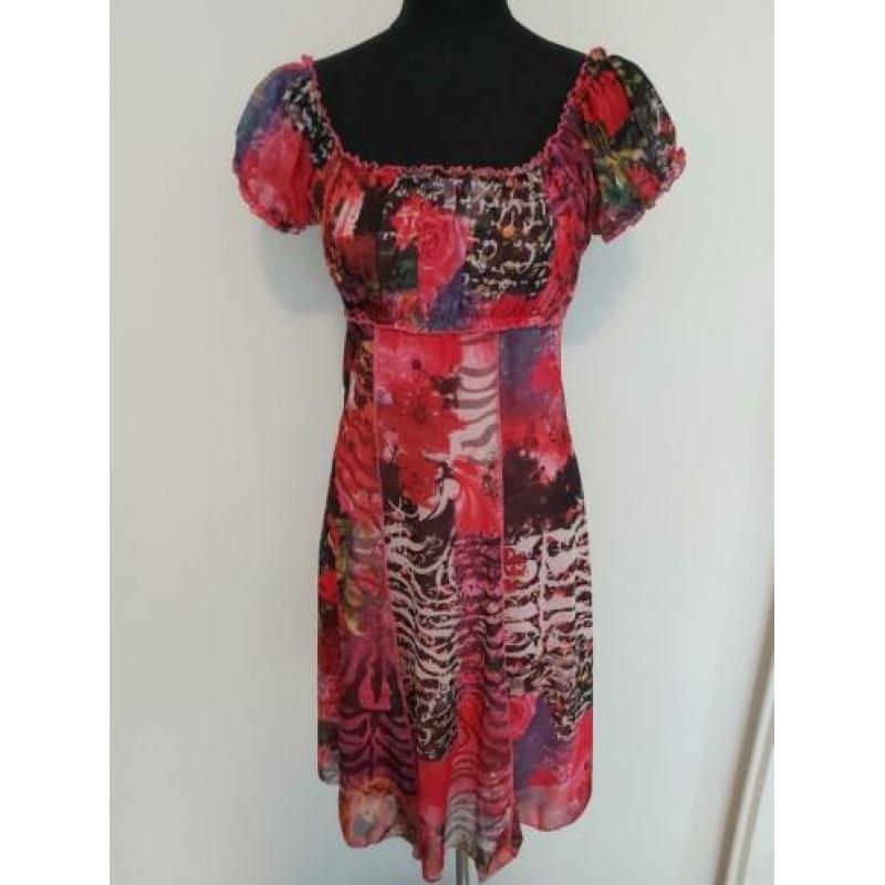 Jurk45 - Super fleurige Geisha jurk maat s (1)