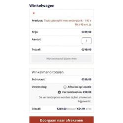 Massief teakhout teak teakhouten salontafel