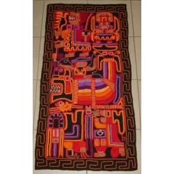 Prachtig Maya- of Azteken- handgemaakt kleed