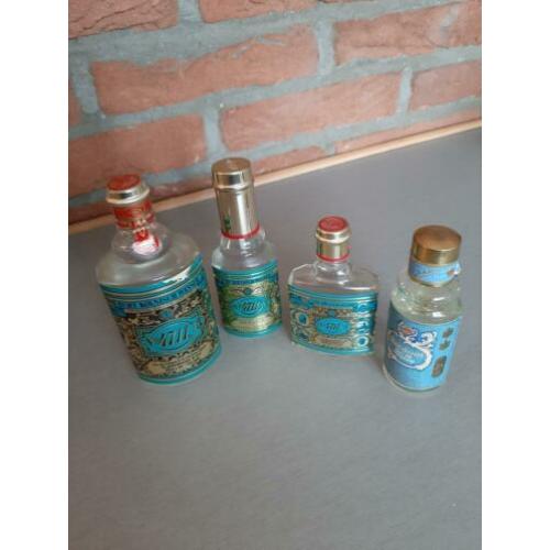 4 reukflesjes eau de cologne