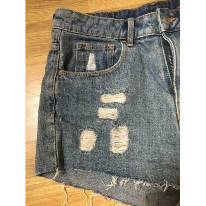 korte jeans spijker broek / short mt 36 spijkerbroek