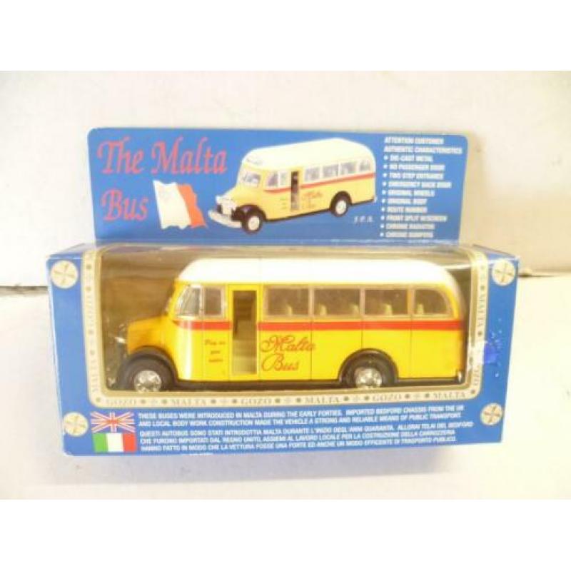 Malta Bus Bedford OB Coach 13cm lang modelauto nieuw in doos