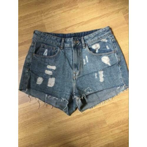 korte jeans spijker broek / short mt 36 spijkerbroek