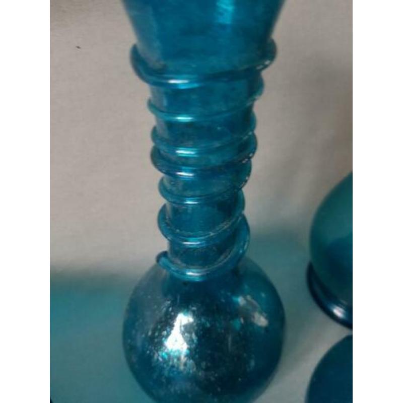 6 Stuks antiek glas