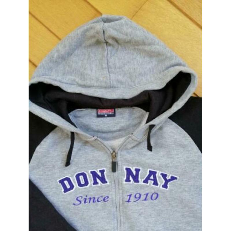 DONNAY vest met kapuchon grijs zwart maat M