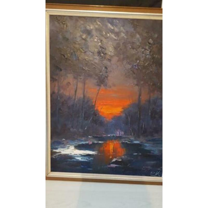 SCHILDERIJ van de bekende Bergense schilder Pieter Dik.
