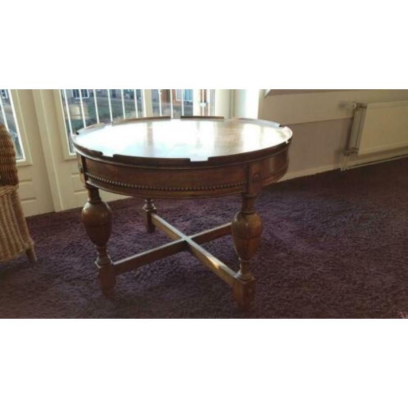 Antieke Poker/ kaart tafel. Eiken.
