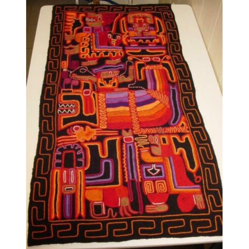 Prachtig Maya- of Azteken- handgemaakt kleed