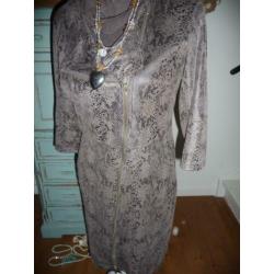 suedine print jurk maat l