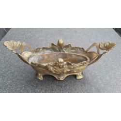Art Nouveau stijl koperen zware jardiniere