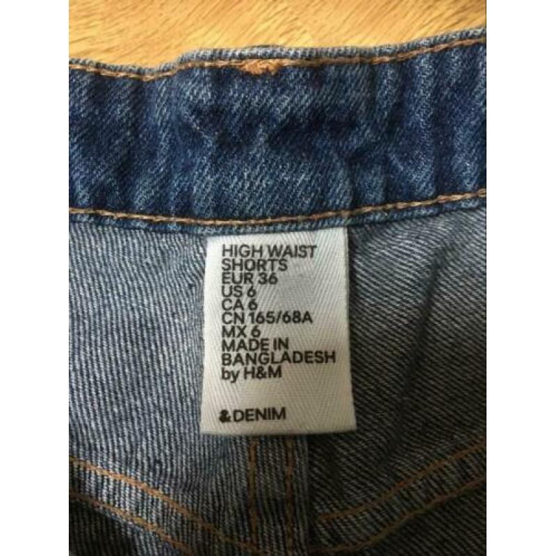 korte jeans spijker broek / short mt 36 spijkerbroek