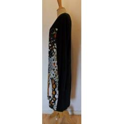 Mooie zwarte print jurk van Studio Therapy (Italy)! 42