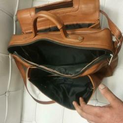 Echte zachte leren tas