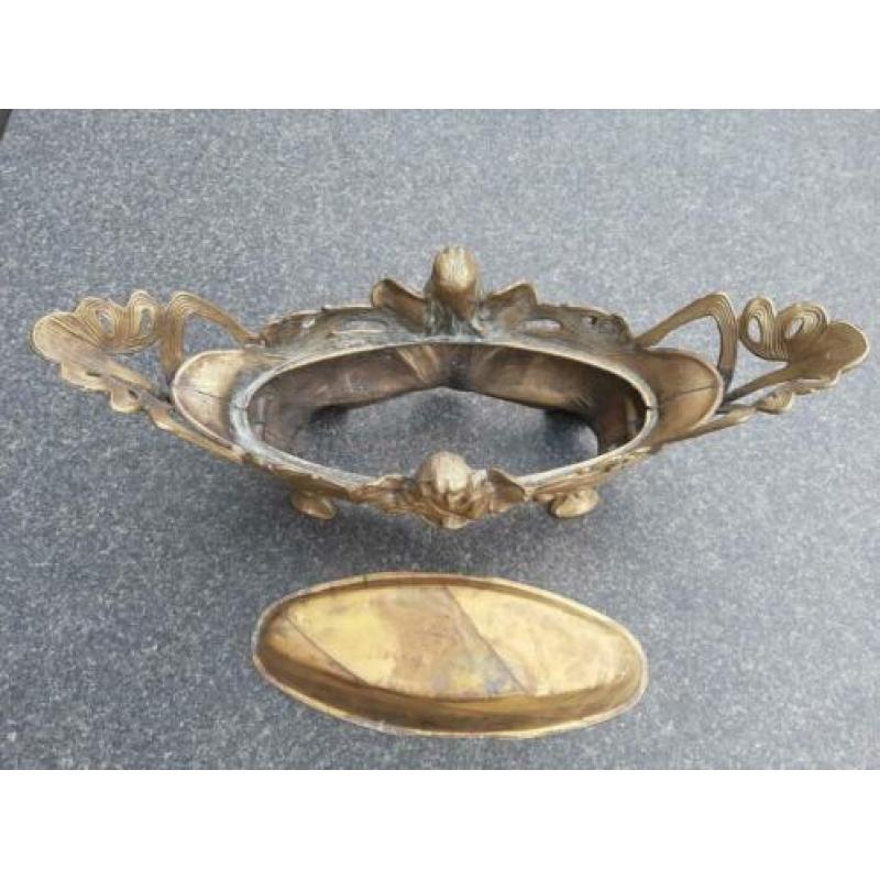 Art Nouveau stijl koperen zware jardiniere