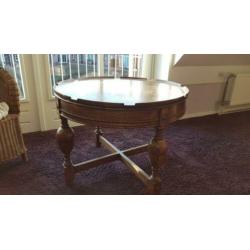 Antieke Poker/ kaart tafel. Eiken.