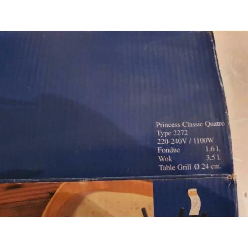 Princess classic quatro nieuw  wok grill fondue warmplaatje