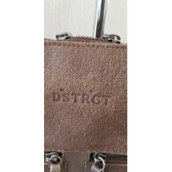 District aktetas werktas laptoptas ruw leer bruin